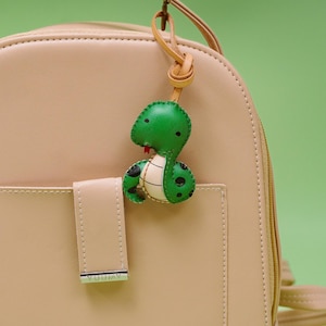 Handcrafted SNAKE Leather Charm, Cute Animal Keychain, Purse Charm, Bag Charm, Gift For Her Him, Birthday Gift