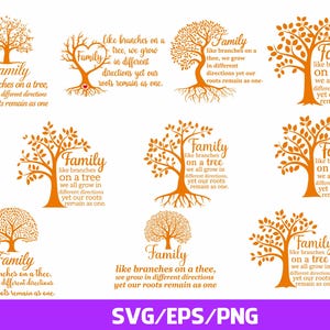 Family Tree Bundle Svg