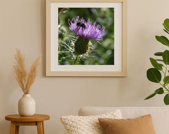 Imprimé abeille sur fleur