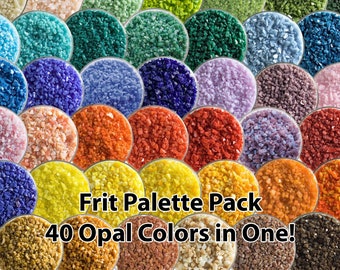 Opal Coarse Frit MEGA Palette Pack - 40 Color Kit - 5+ lbs of Glass Frit