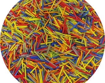 Rainbow Stringfetti - coe 96 Oceanside Glass - ASRT-SF-RB-96