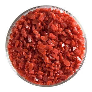 Frit de vidro vermelho - Striker - Bullseye grosso COE 90 Fusível