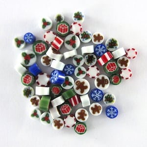 Holiday Murrine Assortment, COE 90 Bullseye Fusible Glass - ASRT-HD3