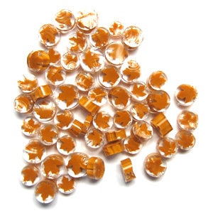 Maple Leaf Murrine (Burnt Orange), 0.5 oz Precut, 90 COE Fusable Glass Murrini Millefiori - 7104