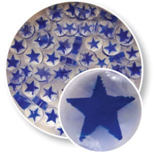 Star Glass Murrine - Blue Transparent - COE 90 Bullseye Fusible
