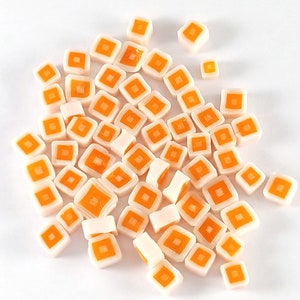 Orange Hip To Be Square Millefiori - 90 COE - SQ03