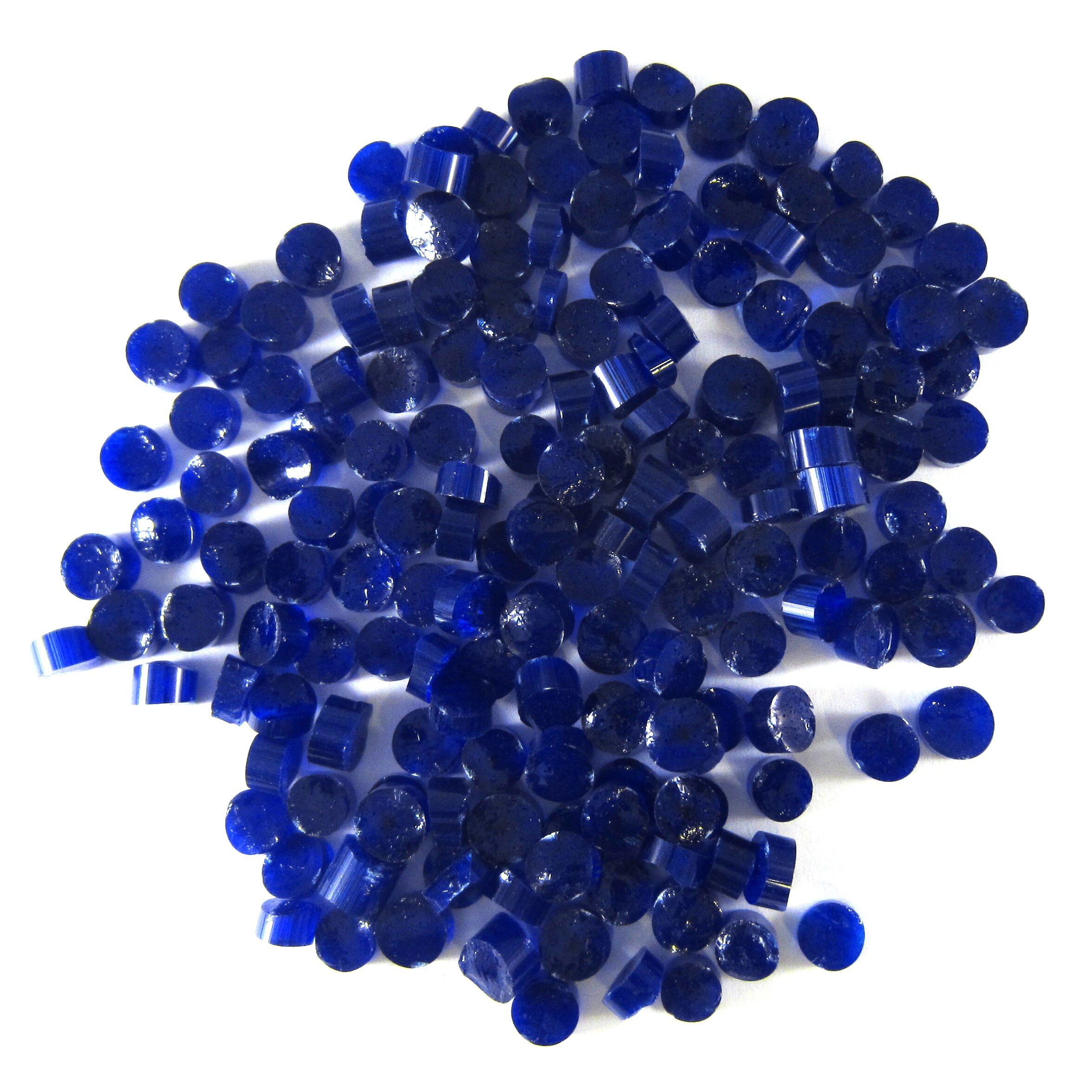 Deep Cobalt Blue Dots D0147 - Made from Bullseye Glass