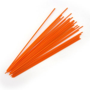 Orange Opal COE 90 Bullseye Glass Stringer Sample S-0125-BE