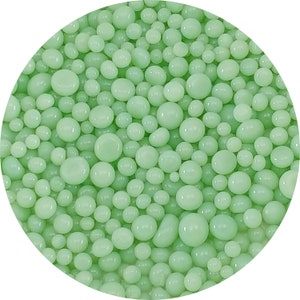 Bolas de frita de opala verde menta - Vidro fusível COE 90 Bullseye - FB0112