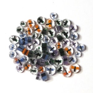 Dragonfly Assortment, 0.5 oz Precut, 90 COE Fusable Glass Murrine Murrini Millefiori - ASRT-DF