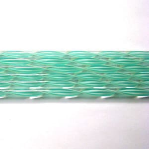 Nougat and Teal Striped Ribbon COE 90 Zanfirico Cane C429