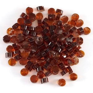 Dark Amber Transparent Dots, 1oz, COE 96 - D111-96
