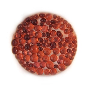 Burnt Scarlet Striker, Transparent Frit Balls, COE 90, 0.5oz - FB1823