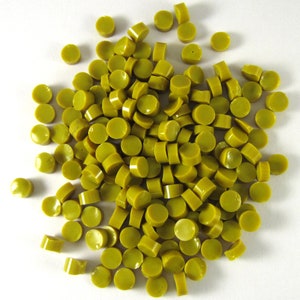 Golden Green Dots D0227 - Made from Bullseye Glass