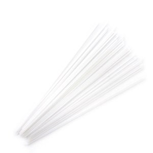 Dense White Opalescent COE 90 Bullseye Glass Stringer Sample S-0113-BE