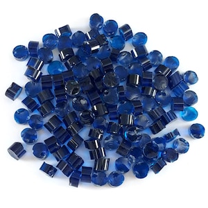 Deep Aqua Transparent Dots, 1oz, COE 96 - D5333-96