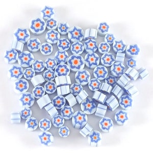 White Cape Jasmine Millefiori - 90 COE Bullseye Glass - 6102