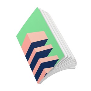 Abstraktes Design Softcover Notizbuch - Moderne Kunst Notizbuch, Schreibblock, Geschenk für Künstler, Minimalistisches Notizbuch