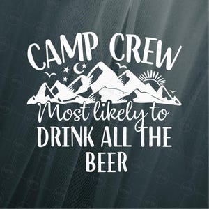 Kayak de camping divertido personalizado SVG, Kayak más propenso a volcar SVG, Equipo de campamento personalizado SVG, Descarga digital