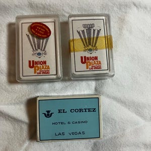 Baralho e cartas vintage Las Vegas Mini – Union Plaza e El Cortez