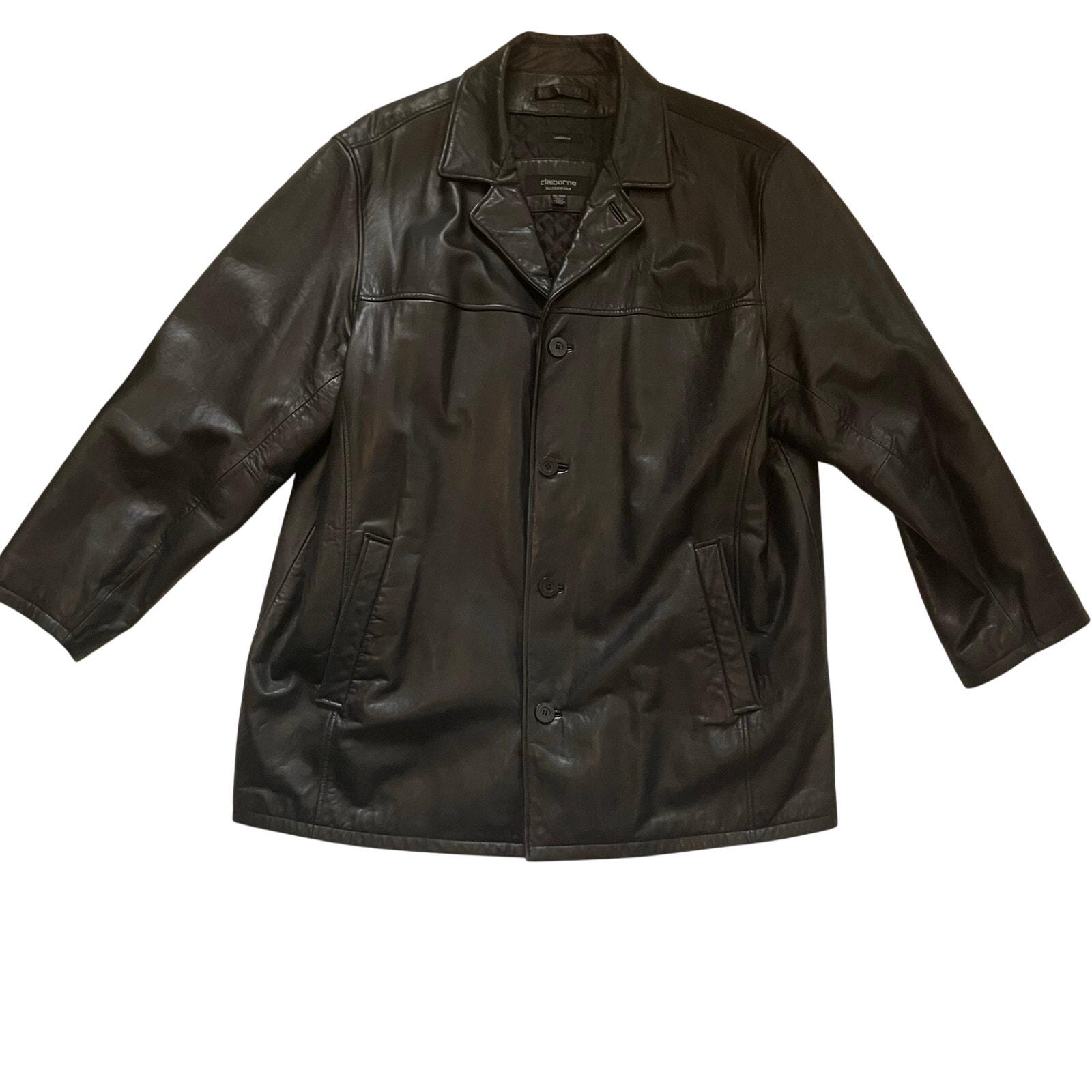 Vintage Claiborne Mens Leather Jacket - Etsy