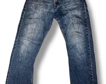 Y2K Wrangler Jeans Co. Relaxed Bootcut 29x30 – Distressed Mid-Wash Denim
