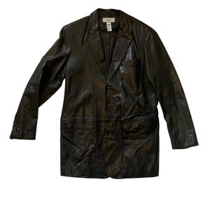 Vintage Claiborne Mens Leather Jacket - Etsy