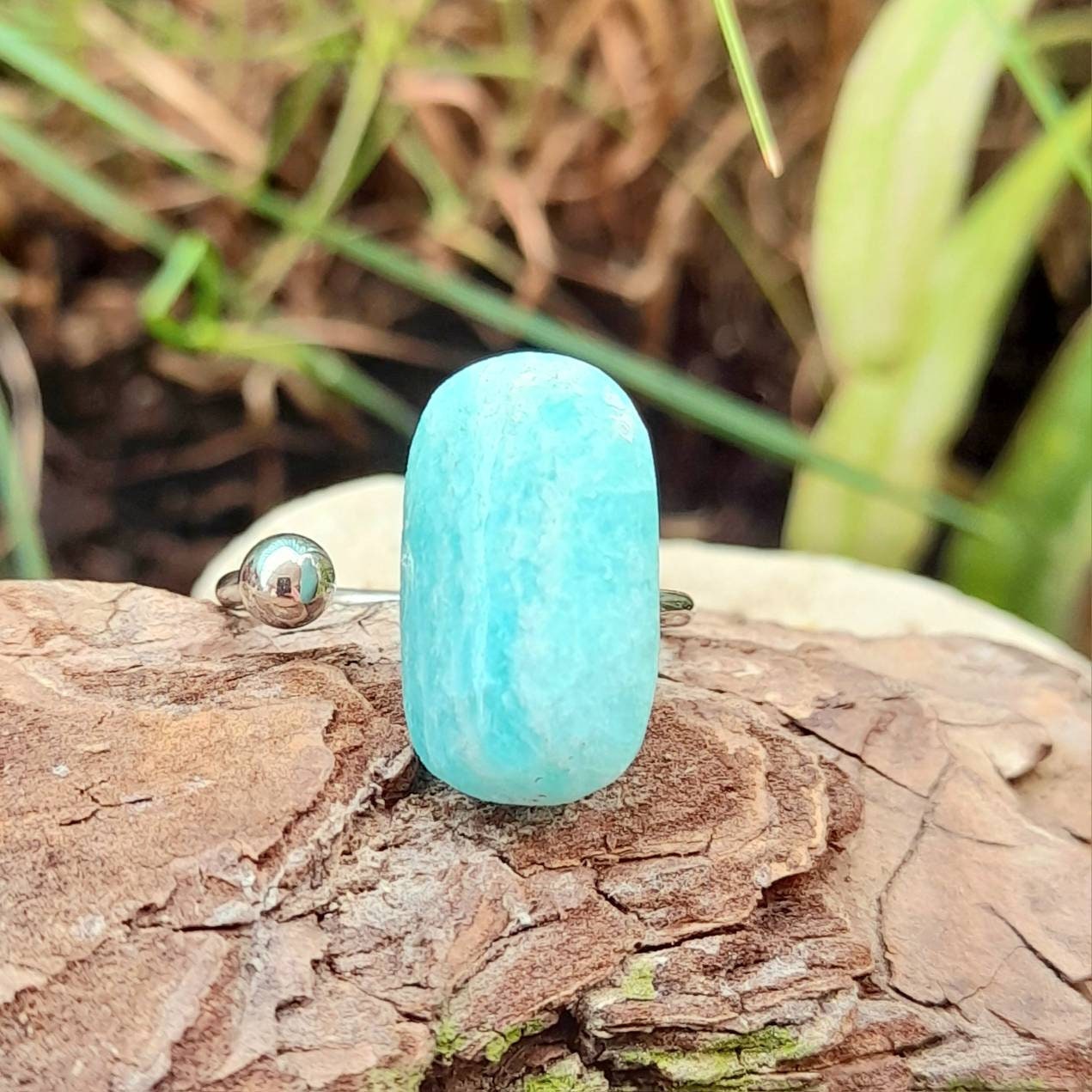 Amazonite stone best sale ring