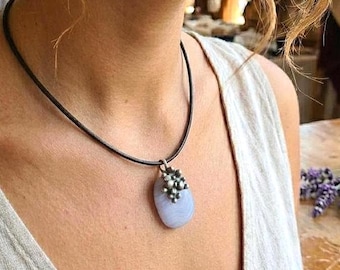 Handmade Sterling Silver Chalcedony Pendant: Artisan Crafted