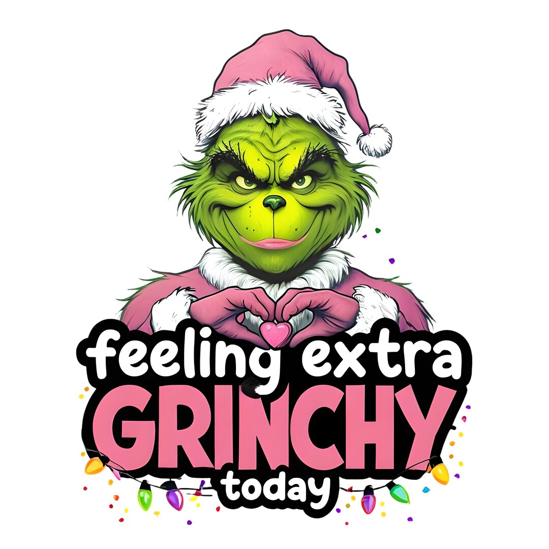 Pink Feeling Extra Grumpy Today PNG | Retro Pink Christmas Clipart ...