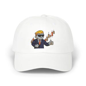 Day Trader&#39;s Stock Market Dad Cap, Finance Hat, Day Trader Baseball Cap, Buy The Dip Hat, Market Trader Cap