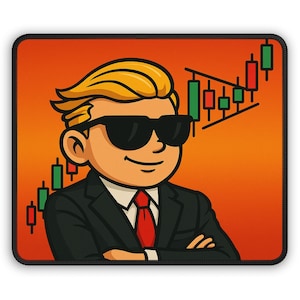 Alfombrilla de ratón Day Trader, alfombrilla de escritorio para gamers con gráfico de bandera alcista del mercado de valores, alfombrilla de ratón para gaming con patrón de trading moderno, decoración de oficina con diseño creativo.