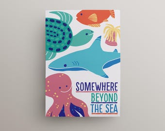 Sea life Illustration Print | Bedroom Nursery Art | A4 or A3