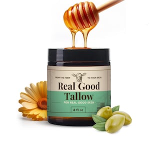Grass-fed Whipped Talg Gras-gefütterter Rindertalg Rindertalg Feuchtigkeitscreme Rindertalg Honig Balsam Bio-Rinderfett Rindertalg für Gesicht 110 ml
