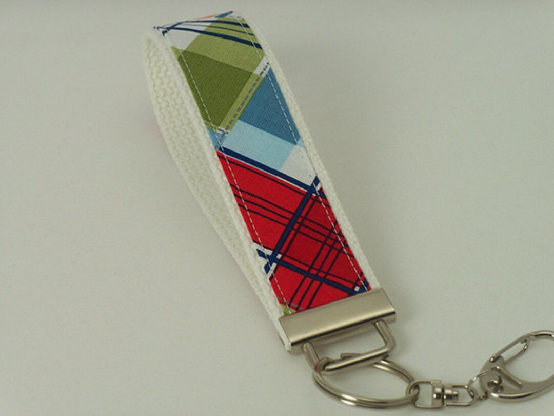 Key Fob Made With Cotton Webbing and Fabric - Etsy