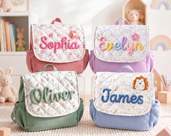 Custom Toddler Backpack, Kids Preschool Backpacks With Name, School Bag for Girls Boys