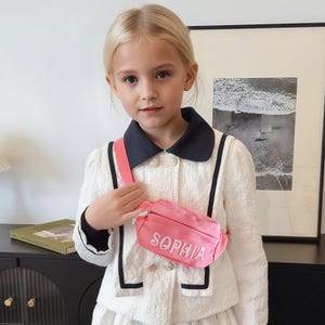 Personalized Kids Fanny Pack |Canvas Letter Patch Purse | Custom Kids Mini Belt Bag | Crossbody Bag For Girl/Boy | Todddler Gifts