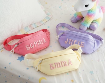 Personalized Kids Canvas Fanny Pack: Letter Patch Mini Belt Bag