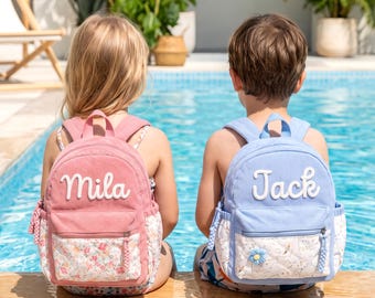 Personalized Kids Backpack - Small / Large Size - Backpack and Pencil Case For Boys & Girls