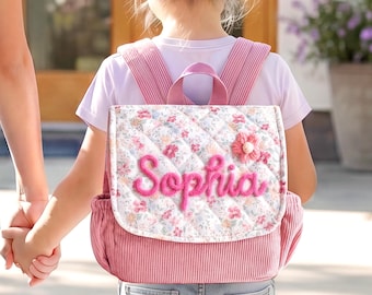 Personalized Mini Kids Backpack – Custom Name Toddler Bag, Preschool Gift for Girls