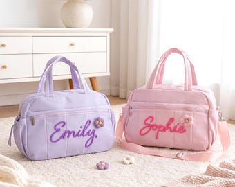 Personalized Duffel Bag : Cheer & Dance Overnight Bag, Weekender Bag With Waterproof Pocket, Gift for Girls