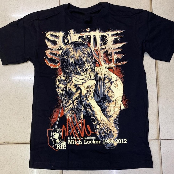 Suicide Silence Mitch Lucker Tシャツ S Vintage A Tribute Mitch Lucker T-shirt: Black Unisex Short Sleeve