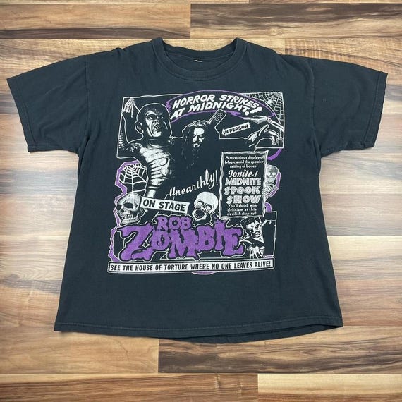 Rob Zombie T-shirt: Heavy Cotton Black Tee - Etsy