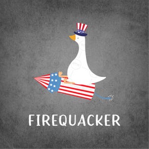 Quaker de pompier SVG, conception de fusée drôle d'oie 4 juillet, fête patriotique de l'indépendance des Etats-Unis des cliparts, téléchargement numérique