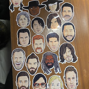 the walking dead character sticker pack