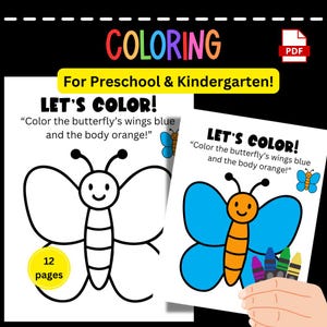 Spring Insect Coloring Pages for Kids | 6 Bugs, 12 Easy Printables | Toddler, Preschool & Kindergarten PDF Activity