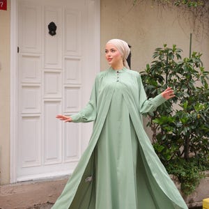 Elegant Dubai Silk Abaya Dress - Crafted in Turkiye