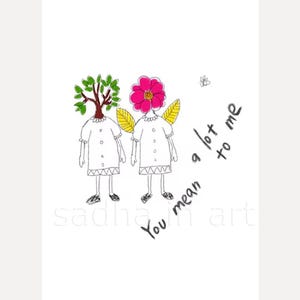 Druckbare Karte – “You Mea Lot to me” in koreanischer & englischer Sprache | Postkarte + Faltbares A5 (JPEG DATEI)