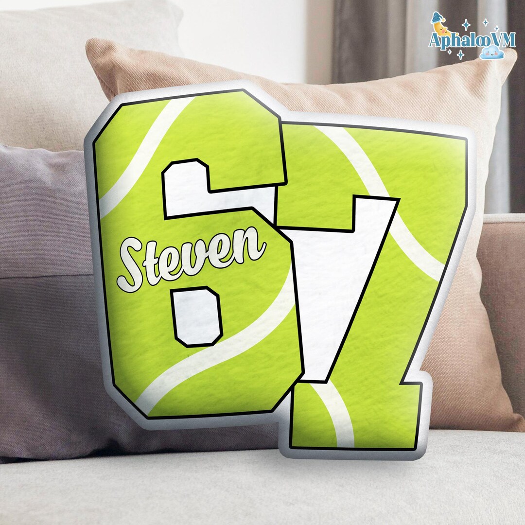 Personalized 67 Meme Pillow, Custom Funny Six Seven Pillow With Name ...