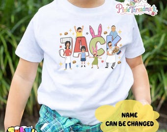 Bob’s Burgers Custom Name Shirt, Bob Burgers Birthday Shirt, Bob Burgers Shirt for Boys and Girls, Bob Burgers Fan Gift Shirt